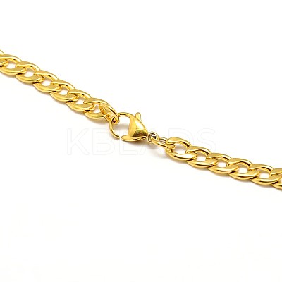 304 Stainless Steel Curb Chain/Twisted Chain Necklace Making STAS-A028-N122G-1