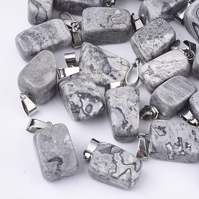 Natural Crazy Agate Pendants G-Q996-25-1
