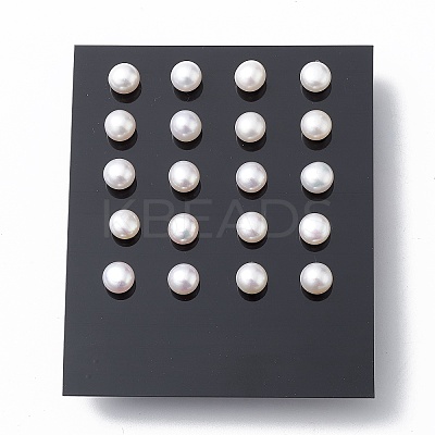 Natural Pearl Ear Studs EJEW-P223-01B-P03-1