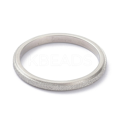 Non-Tarnish 2mm Matte Plain Dome Finger Ring for Girl Women RJEW-C012-01D-P-1