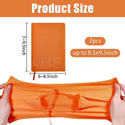 Elastic Cloth Book Cover AJEW-WH0696-009B-1
