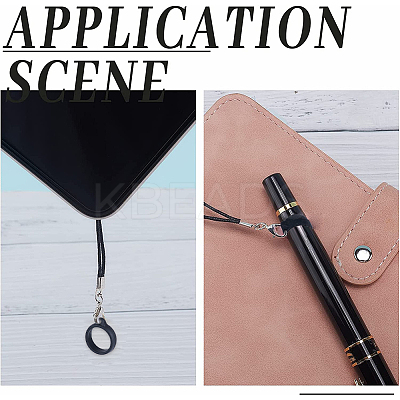 36Pcs 3 Style Silicone Rings with 6Pcs Polyester Necklace Lanyard Anti-Loss Pendant Holder DIY-GF0008-05-1