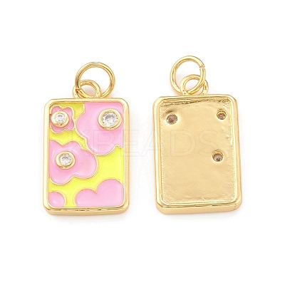 Eco-Friendly Brass Micro Pave Clear Cubic Zirconia Pendants KK-I698-08A-1