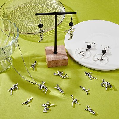 60Pcs 10 Style Tibetan Style Alloy Pendants FIND-SC0003-69-1