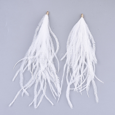 Ostrich Feather Tassel Big Pendant Decorations FIND-S302-08A-1
