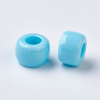 European Resin Large Hole Beads RESI-WH0002-06A-1