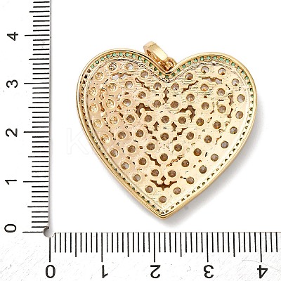 Brass Micro Pave Cubic Zirconia Pendants KK-U076-18G-02-1