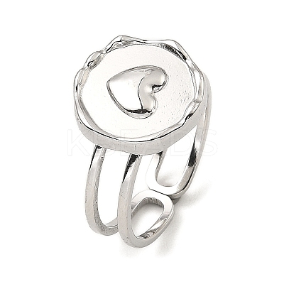 Non-Tarnish 304 Stainless Steel Open Cuff Rings RJEW-Z018-27P-1