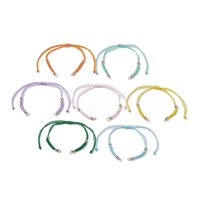 7 Colors Braided Nylon Cord Sets for DIY Bracelet Making AJEW-JB01240-1