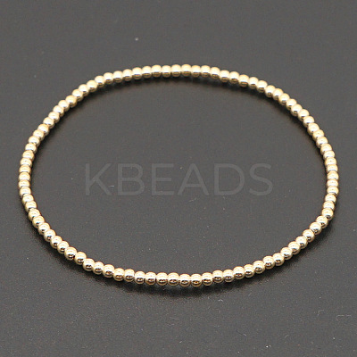 Brass Round Beads Stretch Jewelry for Women YN2620-2-1