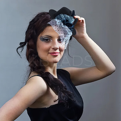 12Pcs 3 Styles EVA Cloth Mini Hat Fascinator Base AJEW-BC0007-02-1