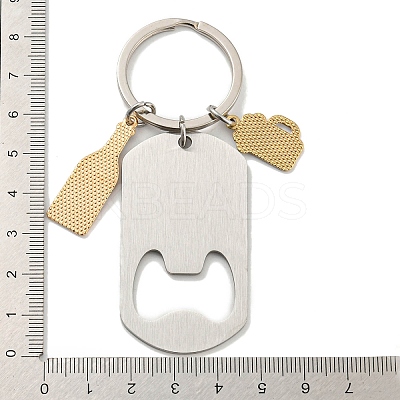 Father's Day 201 Stainless Steel Bottle Opener Keychains LS-KEYC-E040-06P-1