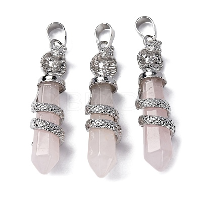Natural Rose Quartz Pendants G-A241-01P-19-1