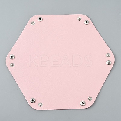 PU Leather Storage Tray Box with Snap Button AJEW-WH0347-16B-1