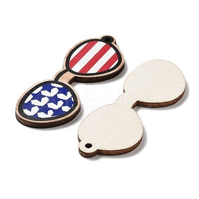 Spray Painted Wood Big Pendants WOOD-D028-01Q-1