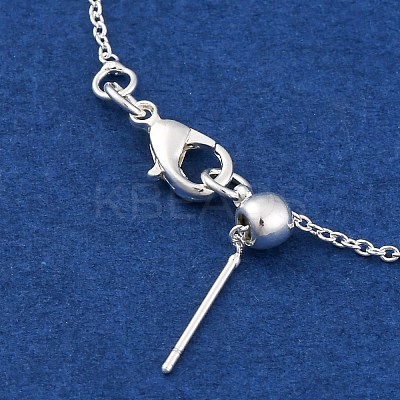 Brass Cable Chains Bracelets for Women BJEW-G735-09S-1