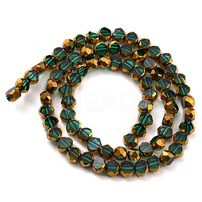 Electroplate Transparent Glass Beads Strands X-EGLA-G037-02A-HP07-1