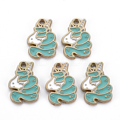 Alloy Enamel Pendants ENAM-N055-012A-NR-1