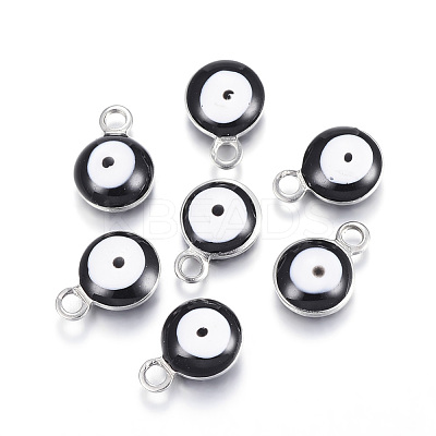 304 Stainless Steel Enamel Charms X-STAS-G122-24D-1