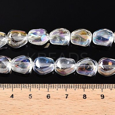 Electroplate Glass Beads Strands EGLA-T021-08B-1