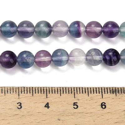 Natural Fluorite Beads Strands G-L634-B04-6mm-1