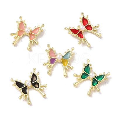 Rack Plating Alloy Enamel Pendants FIND-C049-05G-1