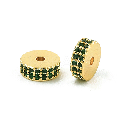 Rack Plating Brass Micro Pave Cubic Zirconia Beads KK-F879-14G-10-1