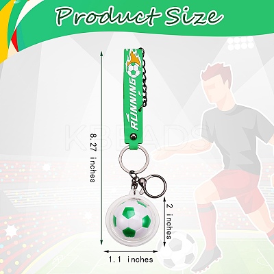 Soccer Keychain Cool Soccer Ball Keychain with Inspirational Quotes Mini Soccer Balls Team Sports Football Keychains for Boys Soccer Party Favors Toys Decorations JX297A-1