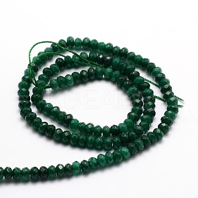 Dyed Natural Malaysia Jade Rondelle Beads Strands G-E316-2x4mm-05-1