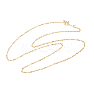 1/20 14K Gold Filled Singapore Chain Necklaces for Women Men NJEW-Z068-10G-1