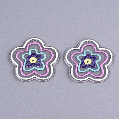 Transparent Acrylic Pendants LS-KY-T022-50-1