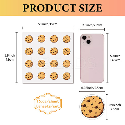 8Pcs Plastic Waterproof Self-Adhesive Picture Stickers DIY-WH0428-179-1