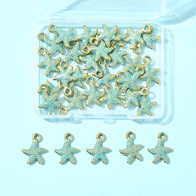 30Pcs Starfish Alloy Pendants FIND-FS0003-41-1