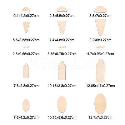 Unfinished Wood Cutouts WOOD-WH0029-18-1