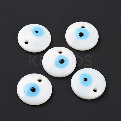 Handmade Lampwork Evil Eye Pendants LAMP-E106-02A-01-1