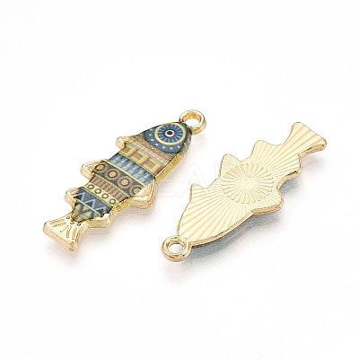 Alloy Enamel Pendants FIND-C037-16G-09-1-1