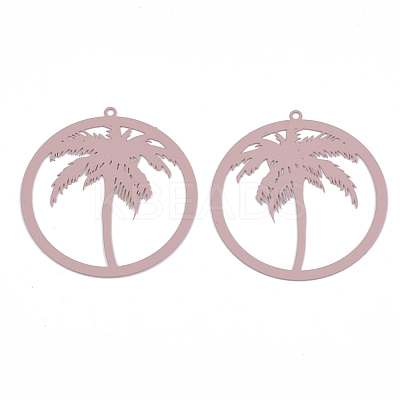 430 Stainless Steel Filigree Pendants STAS-S108-13D-1
