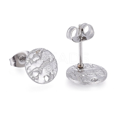 Non-Tarnish 304 Stainless Steel Stud Earring Findings X-STAS-M228-T01-02P-1