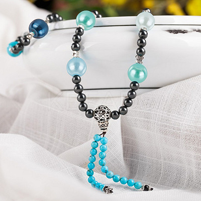 200Pcsg Ocean Mix Pearlized Glass Pearl Beads HY-HY0001-03B-1