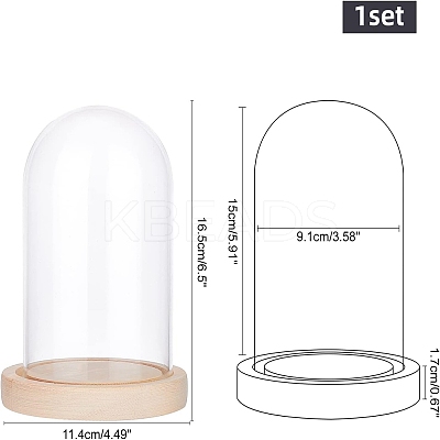 Glass Dome Cover ODIS-WH0010-41B-1