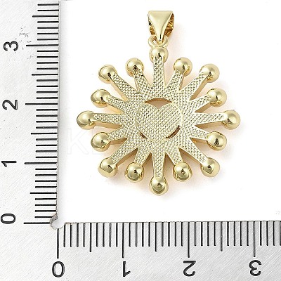 Brass Micro Pave Clear Cubic Zirconia Pendants KK-Q813-12B-G-1