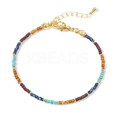 Natural Imperial Jasper & Synthetic Turquoise Beaded Bracelets for Women CX4313-1