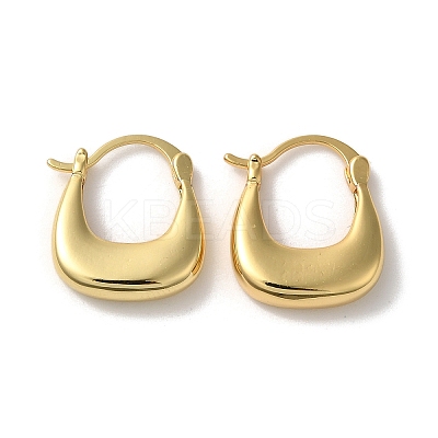 Rack Plating Brass Oval Hoop Earrings for Women EJEW-L224-53G-1
