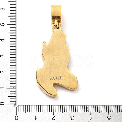 304 Stainless Steel Rhinestone Pendants STAS-V008-35G-1