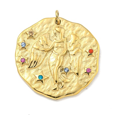 Real 18K Gold Plated PVD Vacuum Plating 304 Stainless Steel Pendants STAS-L278-003G-06-1