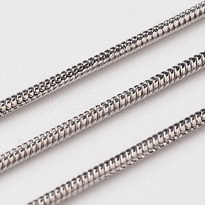 Tarnish Resistant 304 Stainless Steel Round Snake Chains CHS-L015-06-1