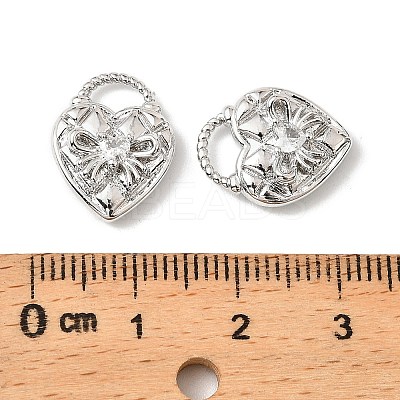 Brass Micro Pave Cubic Zirconia Pendants KK-K351-63P-1