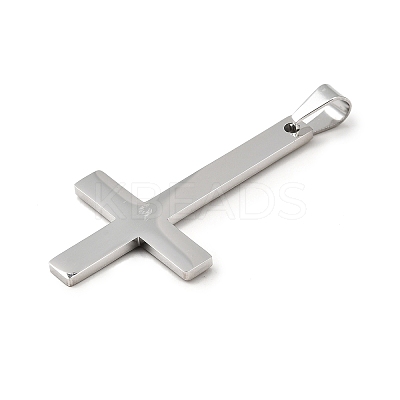 Christian Inverted Cross 304 Stainless Steel Saint Peter's Cross Big Pendants STAS-R171-03P-1