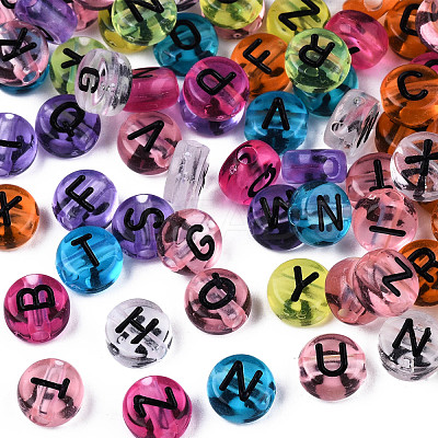 Transparent Mixed Color Acrylic Beads MACR-T038-08-1
