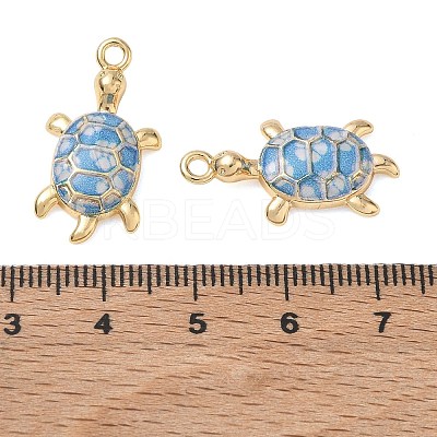 Brass with Enamel Pendants KK-CBA61F8-04G-01-1